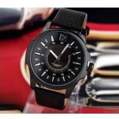 Leather Analog Watch